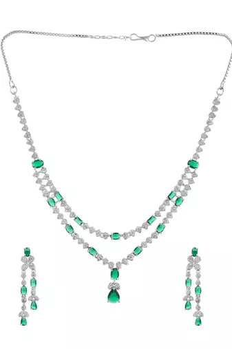 American diamond jewellery set for women