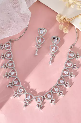 American diamond jewellery set for women