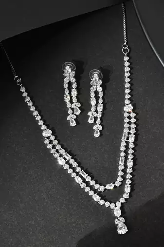 American diamond jewellery set for women