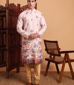 Peach color beautiful men's traditional kurta for ceremonial looks