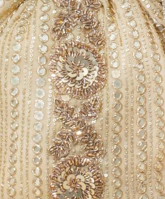 Gold silk embroidered tote bag 5