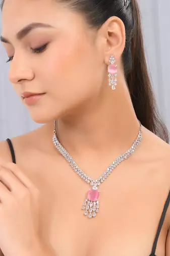 American diamond jewellery set for women