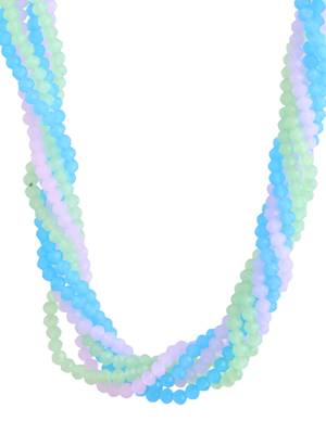 Multi-beads chain necklace with earring for women 3