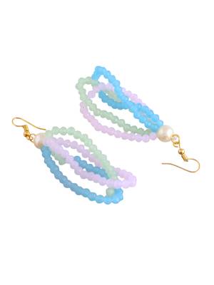 Multi-beads chain necklace with earring for women 5