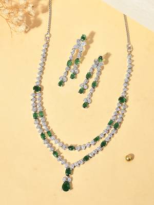 American diamond (ad) jewellery set for women 2
