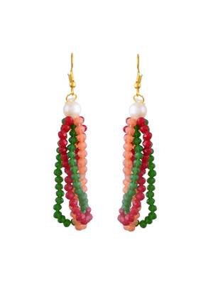 Multi-beads chain necklace with earring for women 5