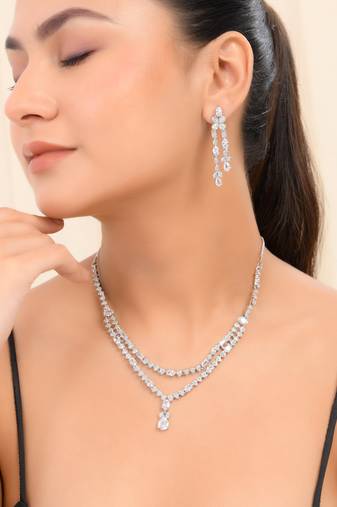 American diamond jewellery set for women
