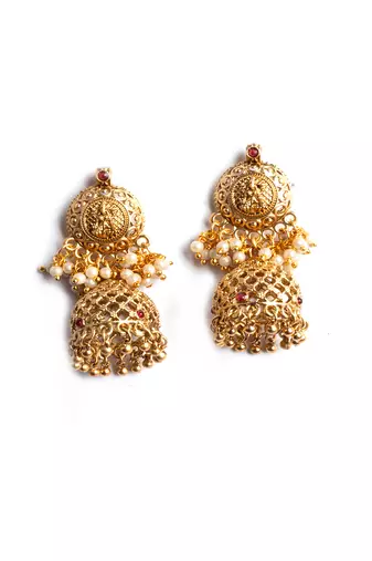 Gold plated turquoise onyx filigree necklace set