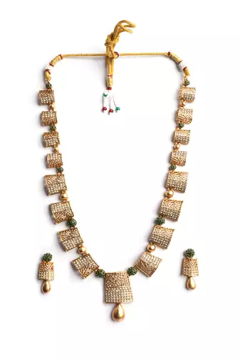 Gold plated green ad haram set
