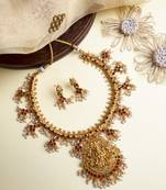 Gold plated new guttupusalu necklace set