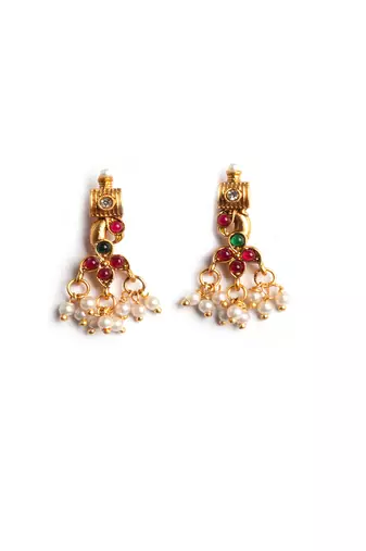 Gold plated new guttupusalu necklace set