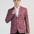 Purple checked blazer for men