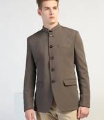 Grey  bandgala blazer for men