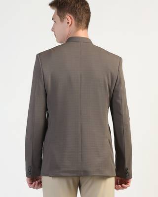 Grey  bandgala blazer for men 3