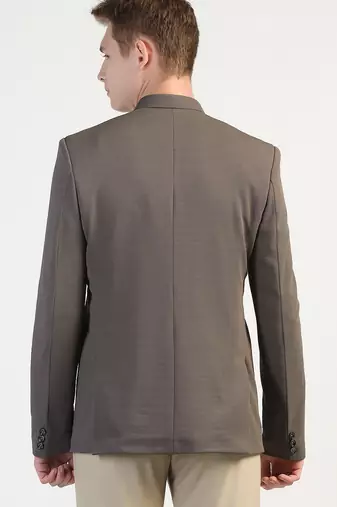 Grey  bandgala blazer for men