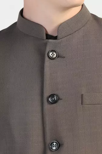 Grey  bandgala blazer for men