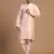 Mens peach dupion kurta set
