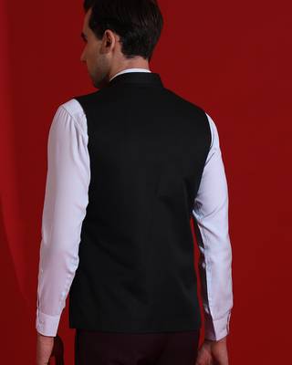 Mens black nehru jacket 4