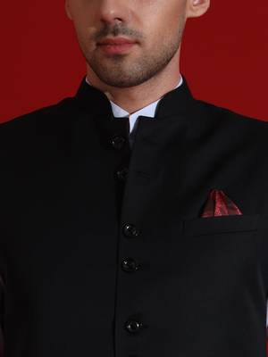 Mens black nehru jacket 5