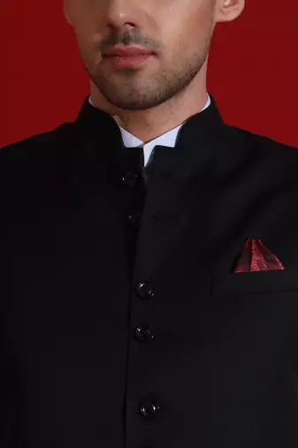 Mens black nehru jacket