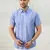 Men's blue linen shirt