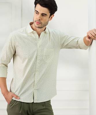Men's cream cotton shirt 1