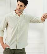 Men's cream cotton shirt