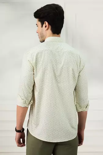 Men's cream cotton shirt