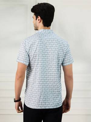 Men   s white kurta shirt 3