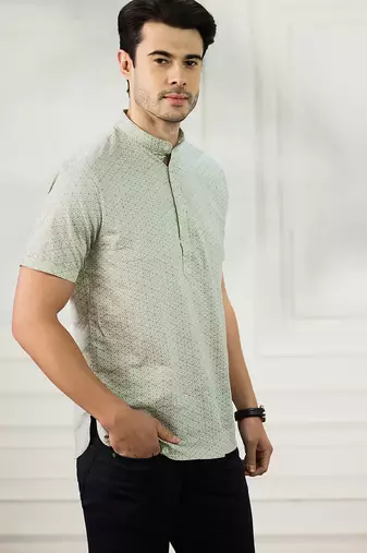 Men   s pista kurta shirt