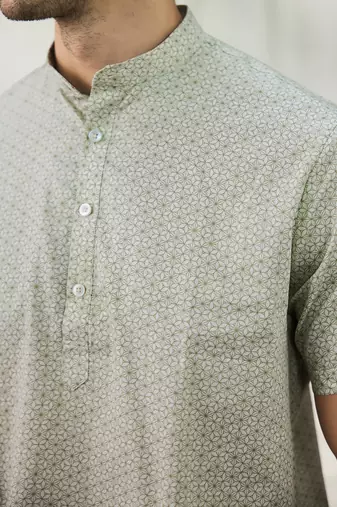 Men   s pista kurta shirt