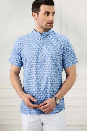 Men’s ink blue kurta shirt