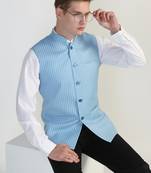 Light blue striped waistcoat