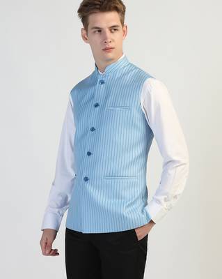 Light blue striped waistcoat 2