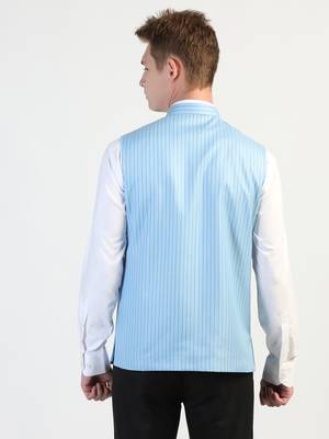 Light blue striped waistcoat 3