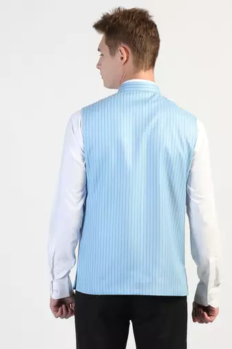 Light blue striped waistcoat
