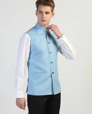 Light blue striped waistcoat 5