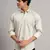 Mens white printed shirt