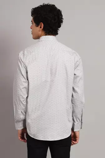 Brown printed formal shirt
