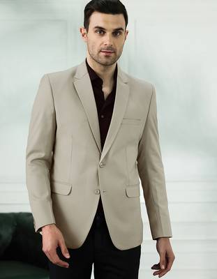 Men's beige classic blazer 2