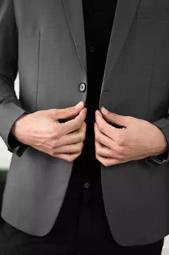 Men's dark grey blazer