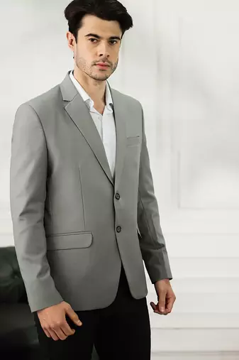 Men's light grey sleek blazer
