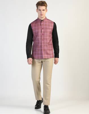 Purple checked waistcoat 5