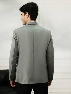 Men's light grey sleek blazer 3
