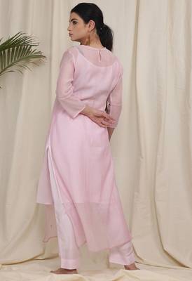 Pink embroidered kurta set 5