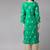 Hand embroidered bottle green cotton lucknowi chikankari straight kurta