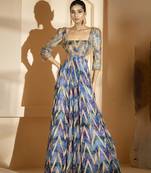 Multicolor georgette printed dress