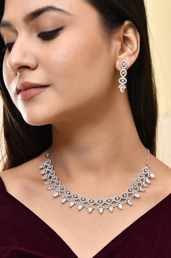 American diamond jewellery set for women