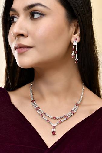 American diamond jewellery set for women