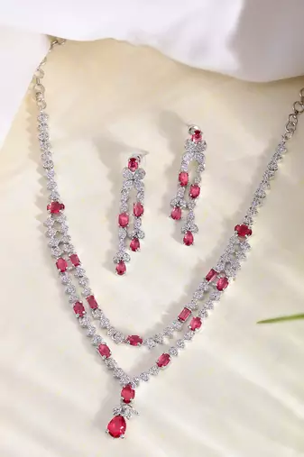 American diamond jewellery set for women